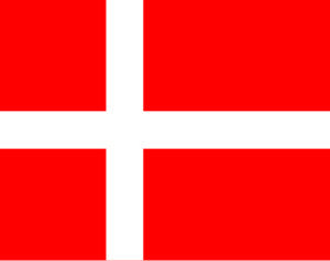 Σημαία Δανίας Από Πλεκτό Πολυεστέρα Με Διπλές Ραφές (γαζιά) 100x150cm