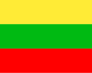 Σημαία Λιθουανίας Από Πλεκτό Πολυεστέρα Με Διπλές Ραφές (γαζιά) 90x135cm