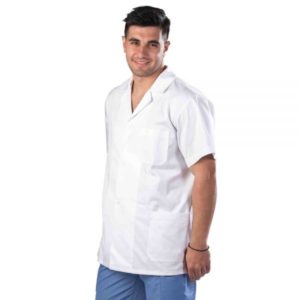 Anta Uniforms Ιατρική Μπλούζα Ανδρική Κοντομάνικη Σε Άσπρο Χρώμα