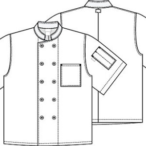 Anta Uniforms Σακάκι Μαγείρου Κοντομάνικο Μαύρο