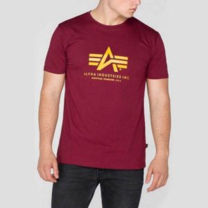 Alpha Industries Ανδρική Κοντομάνικη Μπλούζα Basic Burgundy