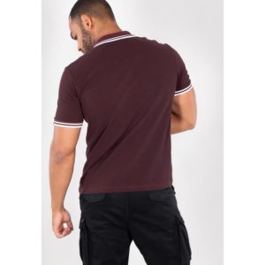 POLO ALPHA TWIN STRIPE II DEEP MAROON