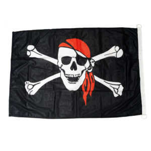 Σημαία Πειρατική Από Πλεκτό Πολυεστέρα Με Διπλές Ραφές (γαζιά) 70x100cm