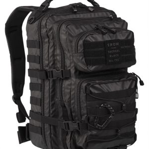 Mil-Tec Tactical US Assault Large Στρατιωτικό Σακίδιο Πλάτης σε Μαύρο Χρώμα 36lt